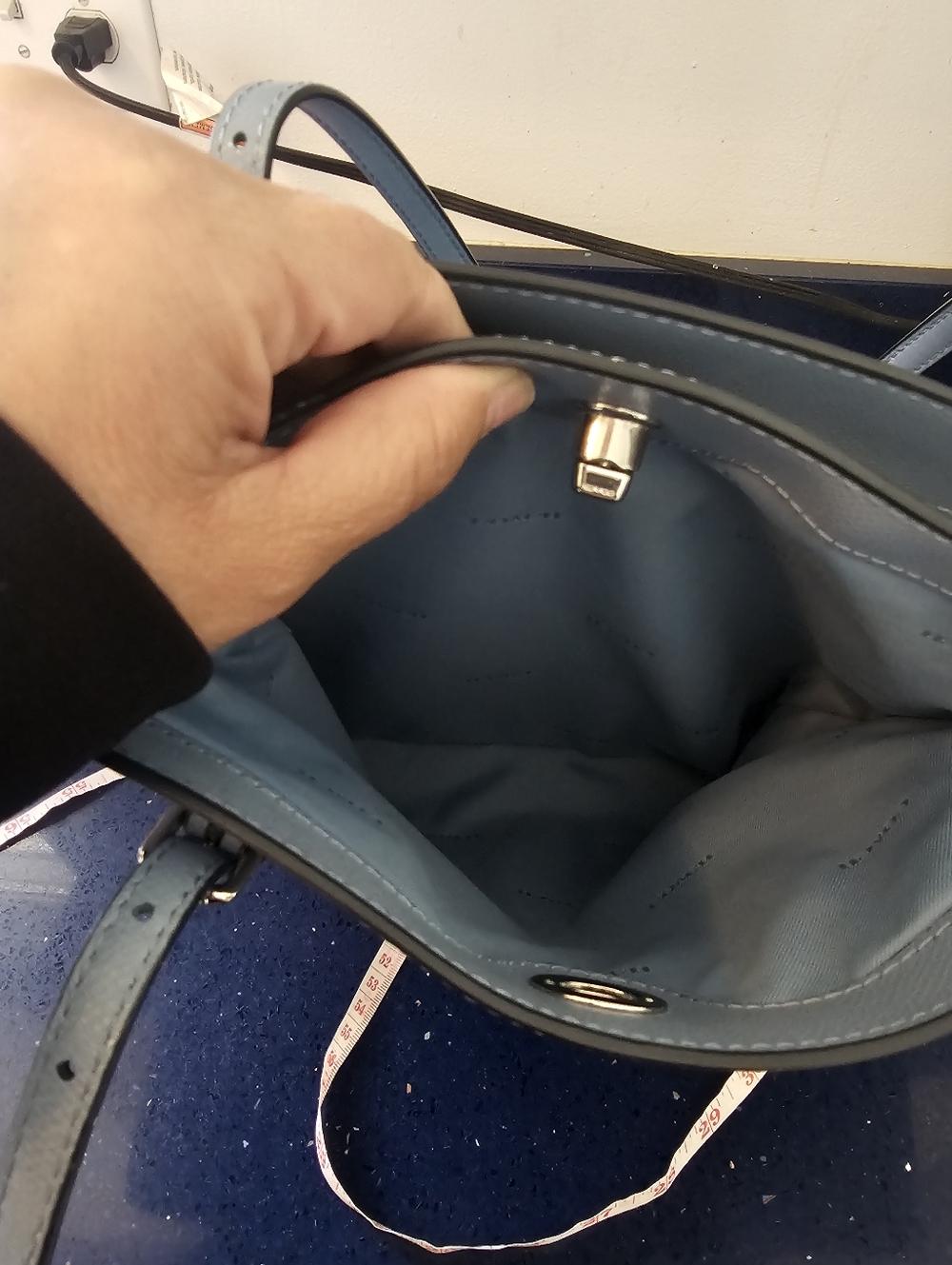 Coach Turnlock Tote In Beautiful Blue Color 37142 - Picture 12 of 13